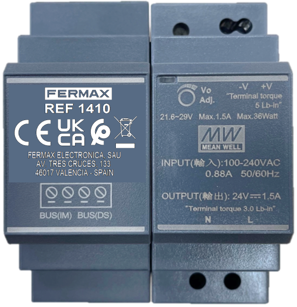 Alimentador Kit Way DIN4 24VDC-1.5A FERMAX