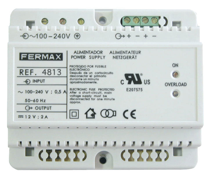 Alimentador DIN6 100-240VAC/12VDC-2A FERMAX