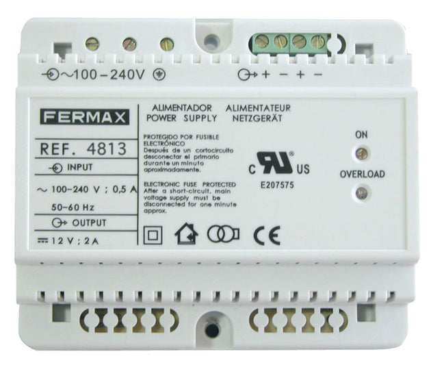 Alimentador DIN6 100-240VAC/12VDC-2A FERMAX