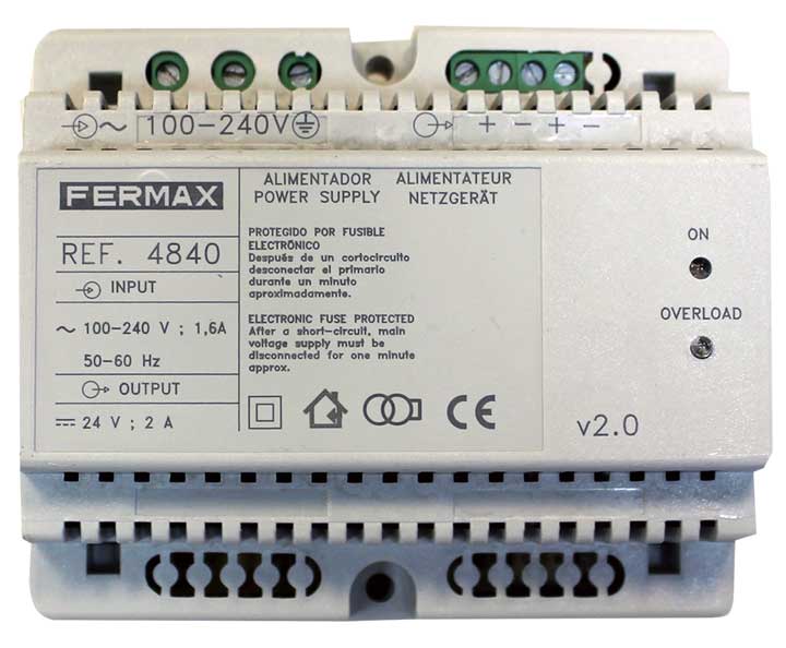 Alimentador DIN-6 100-240VAC/24VDC-2A FERMAX