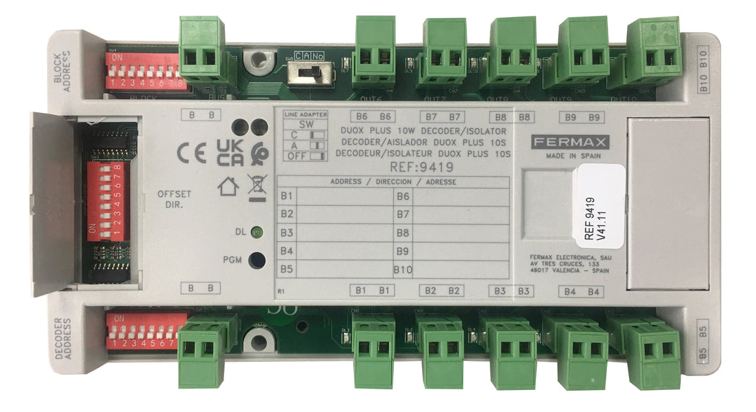 Decoder/aislador DUOX Plus 10S FERMAX