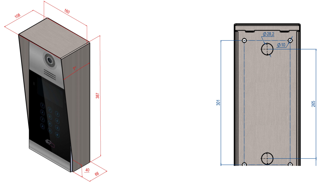Caja Sup. Placa Milo Digital MEET Alu FERMAX