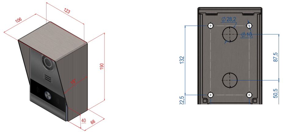 Caja Sup. Placa Milo 1 Linea MEET Alu FERMAX