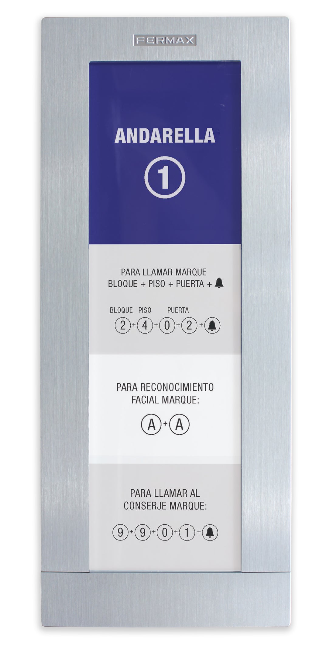 Placa Directorio Milo MEET FERMAX
