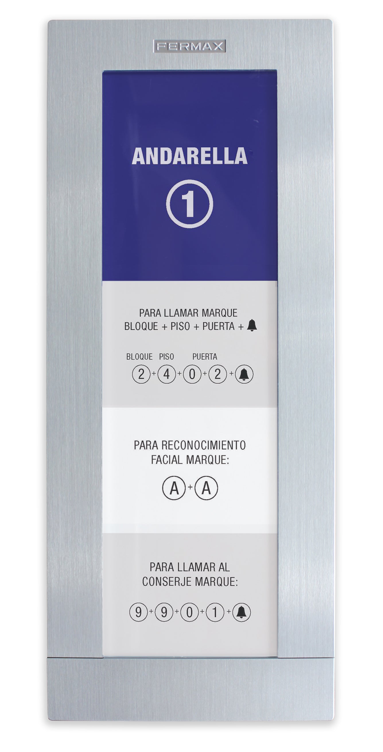 Placa Directorio Milo MEET FERMAX