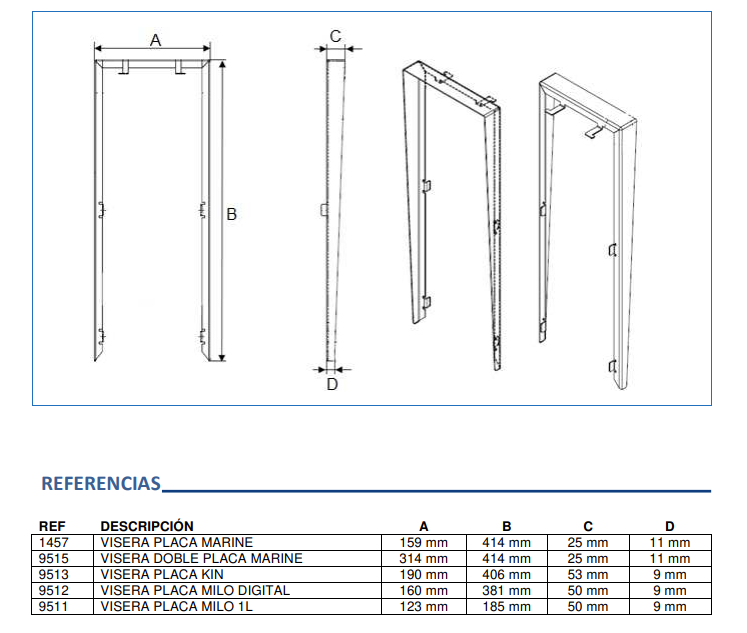 Visera Placa Kin MEET FERMAX